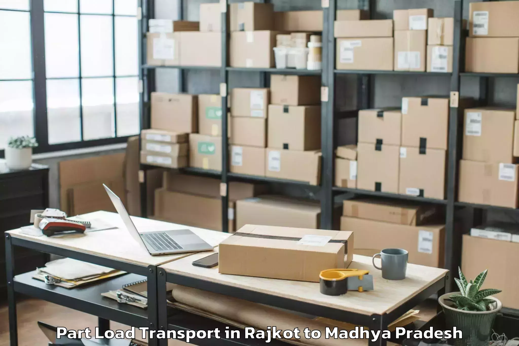 Top Rajkot to Rahatgaon Part Load Transport Available